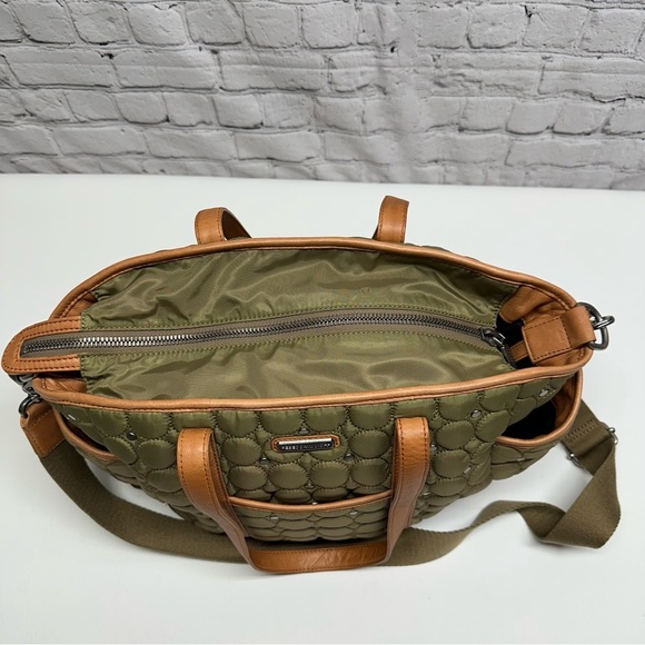 Rebecca Minkoff bay diaper bag Stylish Olive Green Quilted - Picture 3 of 12